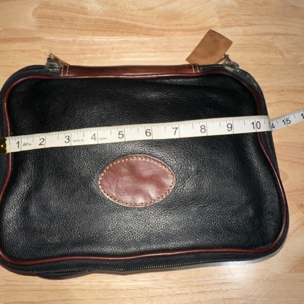 Black and Brown Leather Men's Bag - Picture 8 of 10